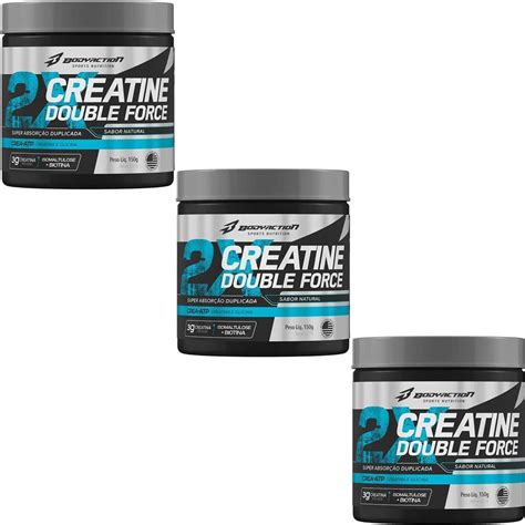 Kit X Creatine Double Force G Natural Bodyaction Otimanutri