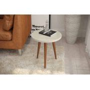 Mesa Lateral Classic Redonda Off White Imcal M Veis