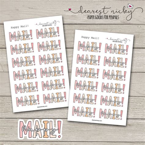 Happy Mail Stickers - 2 Sheets – Dearest Nicky