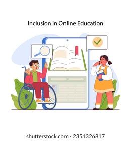 inclusive education learning moment  young stock vector royalty
