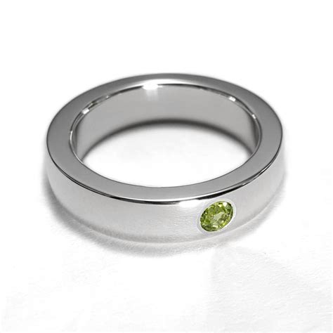 Sterling Silver Peridot Band Peridot Band Sterling Silver - Etsy