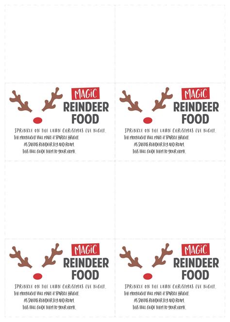 10 Best Free Reindeer Food Tags Printables Pdf For Free At Printablee