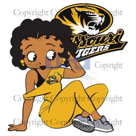 Missouri Tigers Betty Boop Sport Svg Football Svg Betty Boop Svg