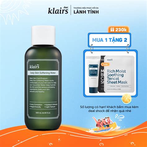 Nước hoa hồng Dear Klairs Daily Skin Softening Water 500 ml Shopee