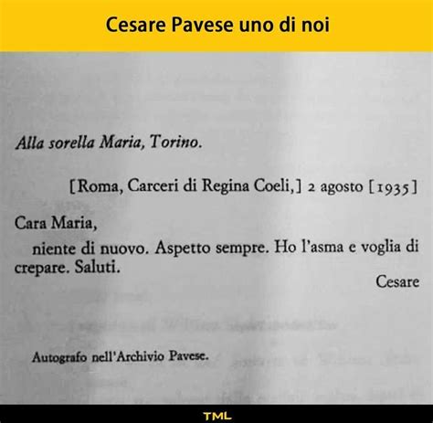 Cesare Pavesi Uno Di Noi Autografo Asma Pavese