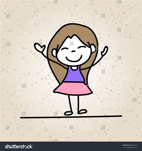 Hand Drawing Colorful Happiness Cartoon Concept Vector De Stock Libre