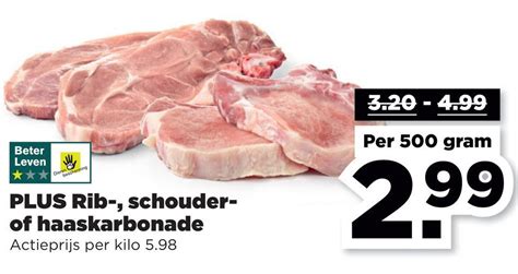 PLUS Rib Schouder Of Haaskarbonade Aanbieding Bij PLUS