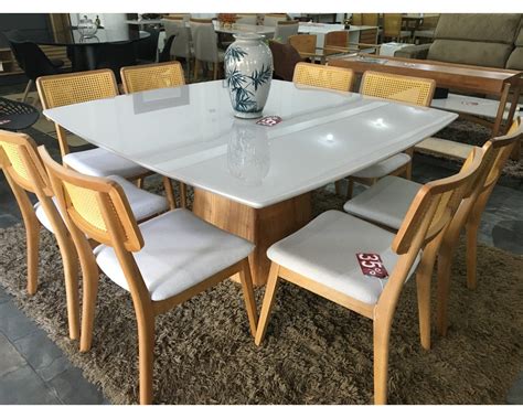 Conjunto Mesa De Jantar Quadrada M Ibizza Cadeiras Onix