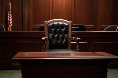 Premium AI Image | An empty judges chair in the courtroom