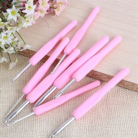 2 5 6mm 8 Size Soft Plastic Multicolor Knitting Needles Mixed Aluminum