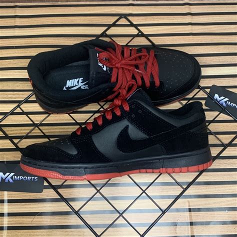 Dunk Low Preto Vermelho Comprar Em Mk Imports