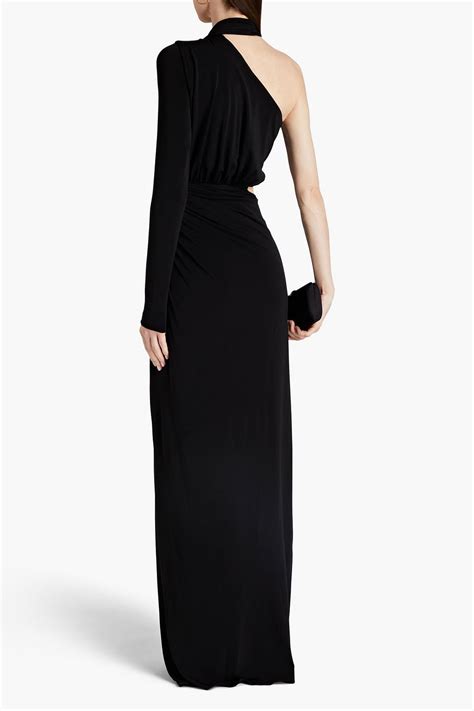 Halston Joanna Cutout Ruched Stretch Jersey Gown The Outnet