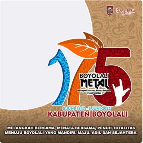 Ragam Twibbon HUT Kabupaten Boyolali Ke 175 Tahun 2022 Waca Berita