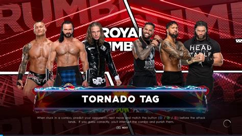 Drew Mcintyre RK Bro VS The Bloodline 6 Man Tornado Tag Team