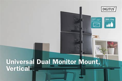 DIGITUS By ASSMANN Shop Universal Dual Monitor Stand Vertical