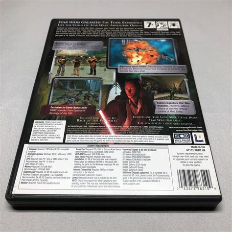 Pc Dvd Rom Game Star Wars Galaxies The Total Experience Lucas Arts