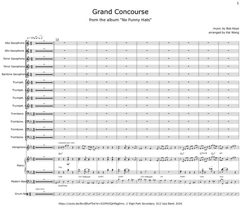 Grand Concourse Sheet Music For Alto Saxophone Tenor Saxophone