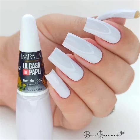 Esmalte Impala La Casa De Papel Cor Branco Fim De Jogo Shopee