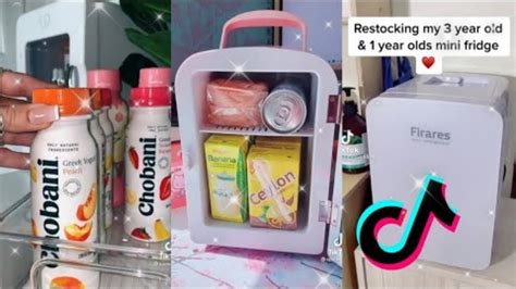 Satisfying Mini Fridge Restock Asmr Tiktok Compilation Youtube