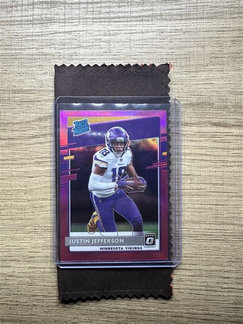 2020 Donruss Optic Justin Jefferson Rated Rookie Pink Prizm 165 RC