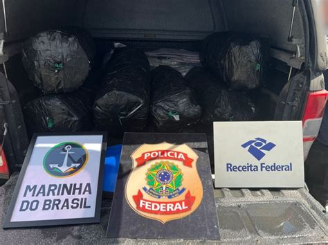 Receita Federal Polícia Federal e Marinha do Brasil apreendem 247kg de