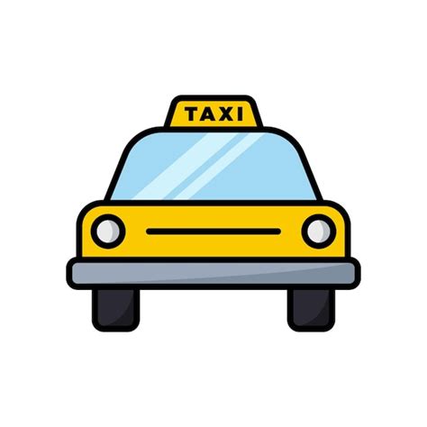 Plantilla de diseño de vector de icono de taxi en fondo blanco Vector