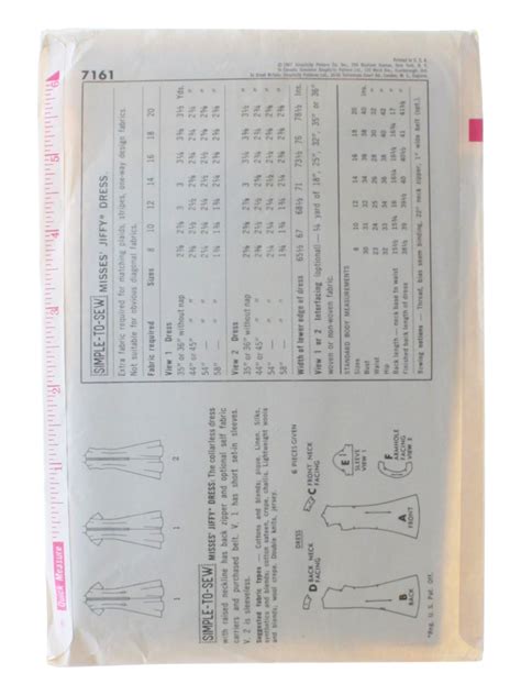 S Simplicity Pattern No Sewing Pattern S Simplicity