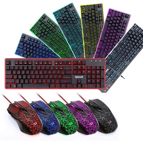 Redragon S107 PC Gaming Keyboard And Mouse Combo Large Mouse Pad