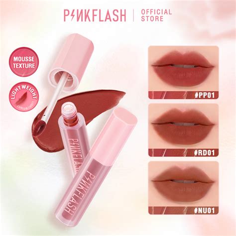 Pinkflash 3 In 1 High Pigment Lip Tint Velvet Airy Matte Lipstick Nude Waterproof Lips Makeup