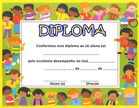 Modelos De Diplomas Educa O Infantil Para Imprimir