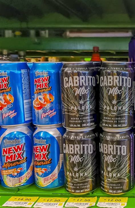 Colorful Alcoholic Drinks El Jimador Cabrito Mix Cans Supermarket