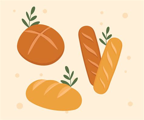 Bakery theme icon simple vector arts. Aesthetic bakery bread vector ...