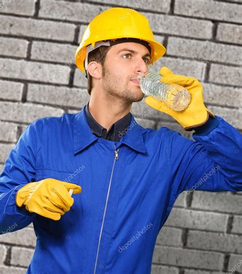 Engineer Drinking Water — Stock Photo © Krakenimages.com #12665636