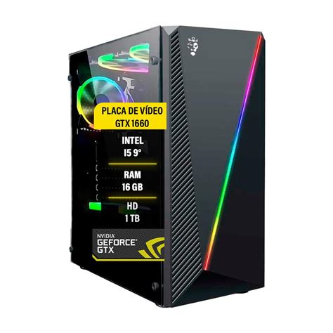 PC Gamer I5 9 Gtx1660 16GB Hd 1tb SSD 480GB KaBuM