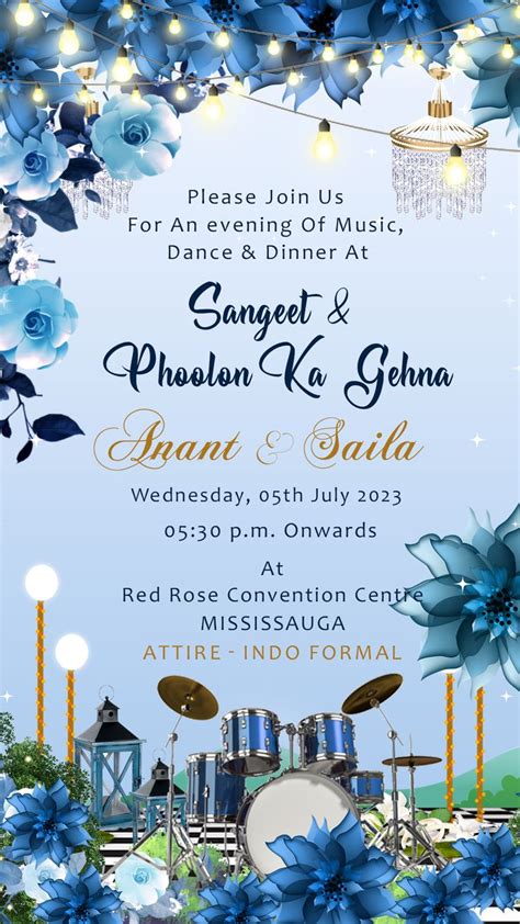 Sangeet Invite Card Indian Wedding Invitation Cards Wedding