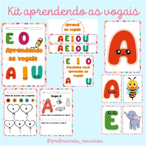 Kit Aprendendo As Vogais Educa Market