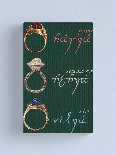 "Elven rings of power lotr lord of the rings narya nenya vilya ...