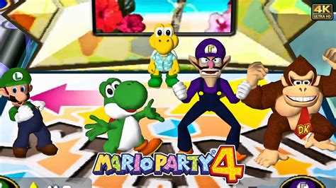 Mario Party Luigi Vs Yoshi Vs Waluigi Vs Dk Koopa S Seaside