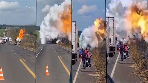 Video Explosi N De Pipa En Accidente Carretero Deja Reporteros Heridos