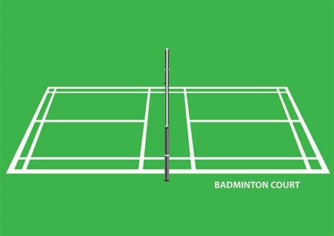 Drawing Of The Badminton Court Illustrations Royalty Free Vector