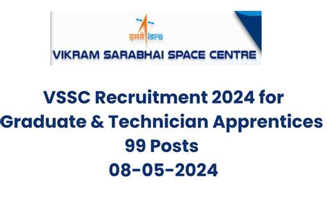 VSSC Recruitment For Graduate Technician Apprentices 99 Posts 08