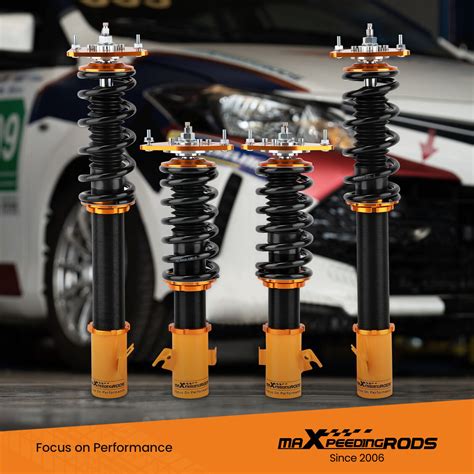 4x Adj Coilover Suspension Strut Kit For Subaru Impreza WRX GDA GDB