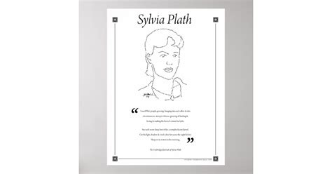 Sylvia Plath Writing Quote Poster | Zazzle