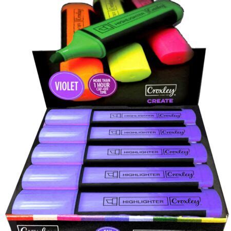 CROXLEY CREATE Assorted Pastel Highlighters 4 Carded Croxley SA