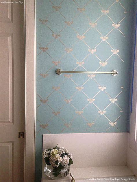 French Bee Trellis Stencil | Idee per la casa, Piastrelle dipinte ...