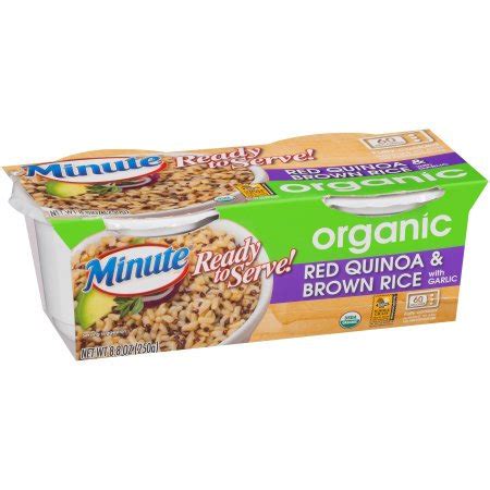 Minute Ready To Serve Organic Red Quinoa Brown Rice With Garlic