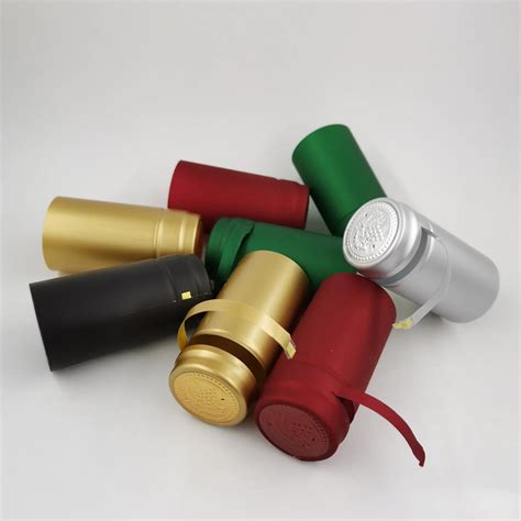 Wine Bottle PVC Heat Shrink Cap Pilfer Capsules With Tear Off PVC