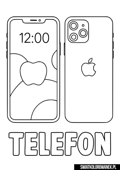 Telefon kolorowanka - Darmowe kolorowanki do druku