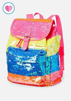 Rainbow Flip Sequin Rucksack Rucksack Backpack Cute Girl Backpacks