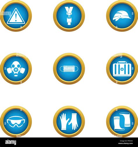 Preservation Icons Set Flat Style Stock Vector Image Art Alamy